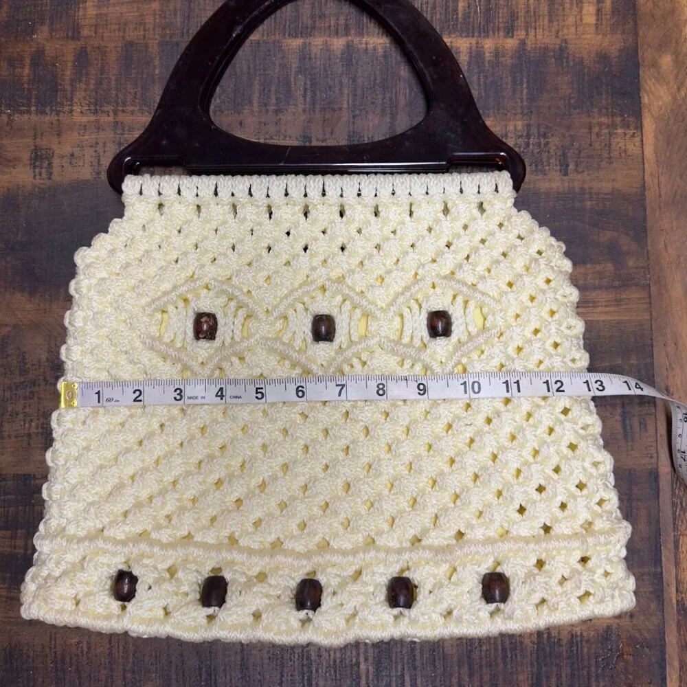 Vintage macrame purse
